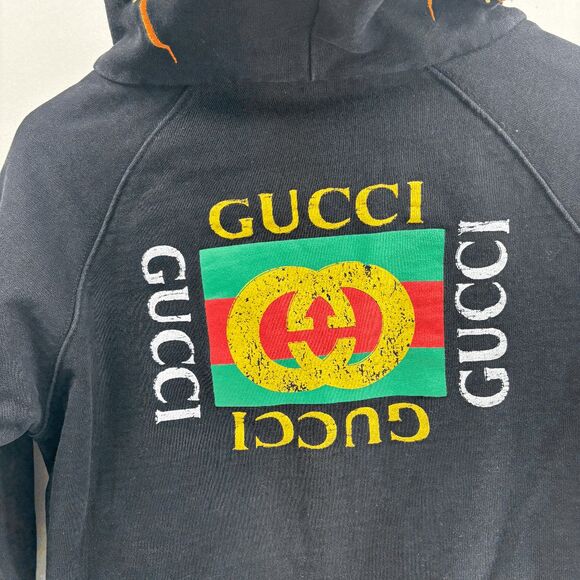 Gucci Embroidered Flowers Front & Hood Back Logo Full Zip Hoody Womens Size M - Picture 7 of 14